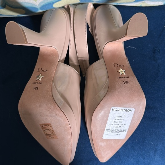 🆕🆕🆕DIOR Sweet-d Patent Slingback Pump in Beige SZ 39 1/2 US SZ 9 - Picture 4 of 6